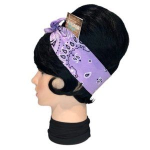 Lavender Paisley Rockabilly Bandana Tie Headband